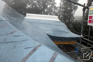 写真：屋根のシート防水